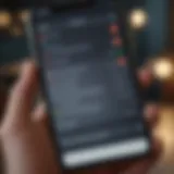 A close-up of a smartphone displaying various app notifications.