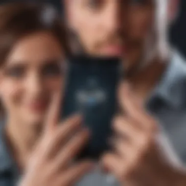 The Essence of Trust in Relationships A symbolic representation of trust, featuring intertwined rings and a smartphone.