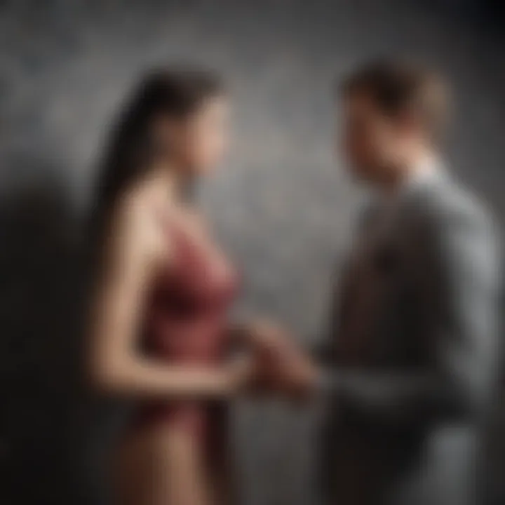 Artistic illustration of patterns in infidelity behavior