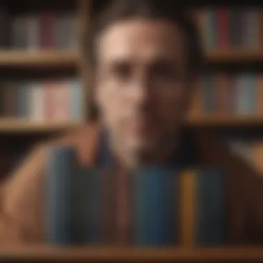 Diverse Literature Themes A vibrant bookshelf showcasing diverse literature themes