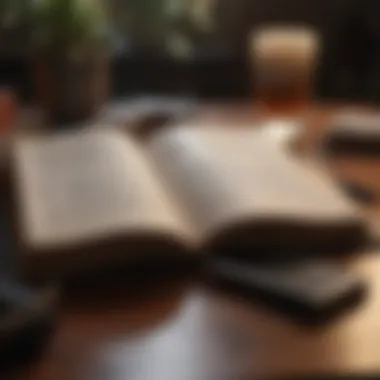 Reflective Reading and Personal Growth An open book with notes and a pen