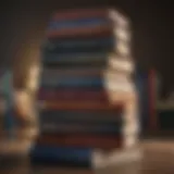 A stack of diverse books representing mental growth