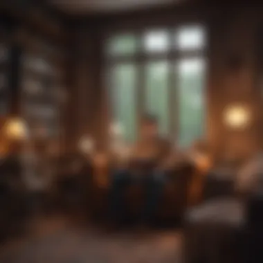 The Joy of Reading A cozy reading nook with a warm light