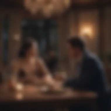 Romantic Dinner for Two Couple enjoying a romantic dinner together