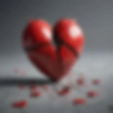 A broken heart symbolizing the aftermath of betrayal