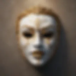 Illustration depicting the facade of a charming mask