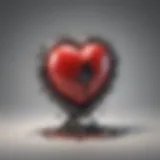 Illustration depicting a broken heart symbolizing emotional turmoil