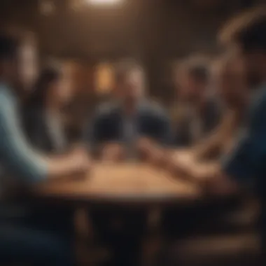 Collective Wisdom Exchange A group of diverse individuals engaged in a discussion