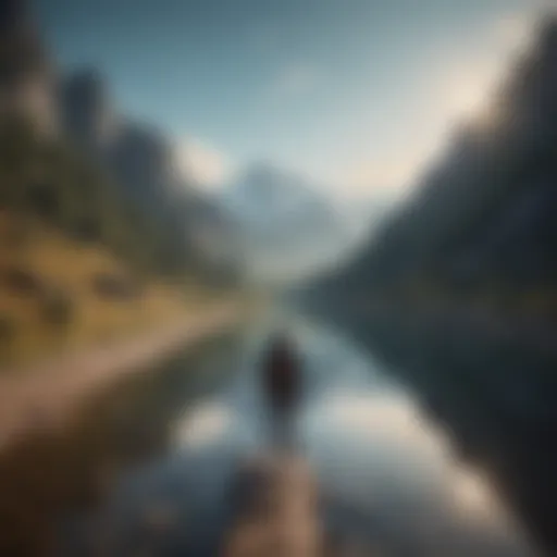 A serene landscape representing personal growth