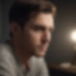 Male in contemplation