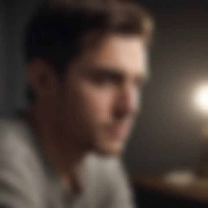 Male in contemplation