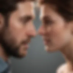 Illustration depicting emotional distance in a relationship