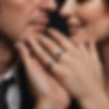 Couple's intertwined fingers