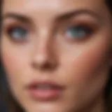 Woman's eyes looking away with a subtle smirk