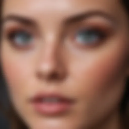 Woman's eyes looking away with a subtle smirk