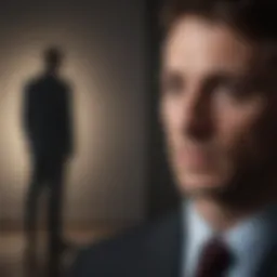 Intriguing visual of a shadowy figure representing secrecy