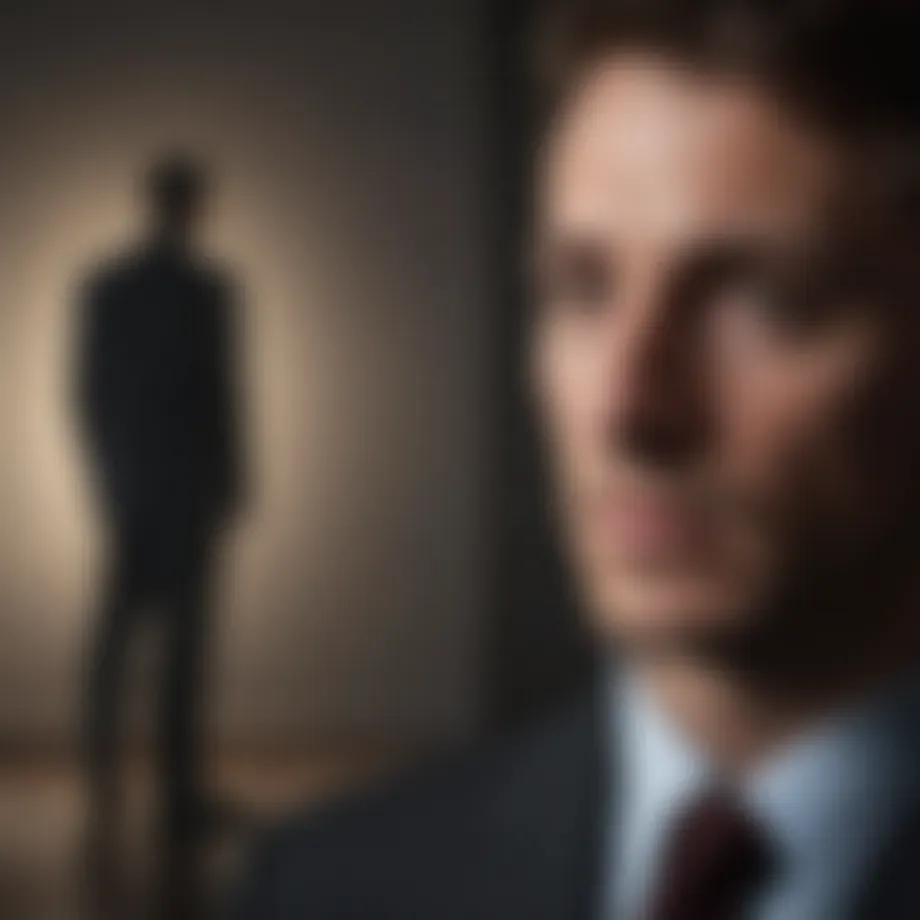 Intriguing visual of a shadowy figure representing secrecy