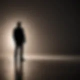 Abstract silhouette of a person standing alone, symbolizing emotional journey post-divorce