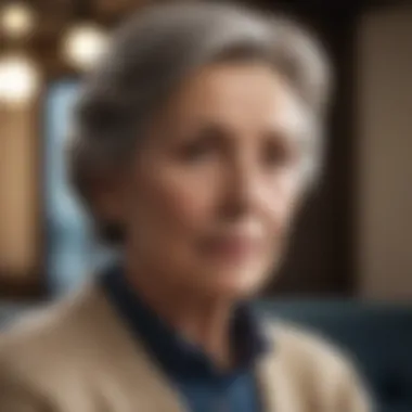 Older woman listening attentively