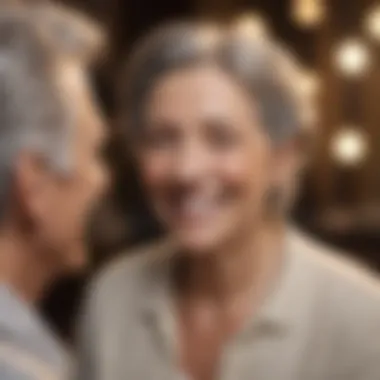 Joyful Dialogue Older woman smiling during a conversation