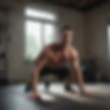 Man doing core-strengthening exercises