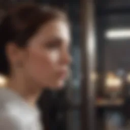 Elegant Woman Reflecting on Values