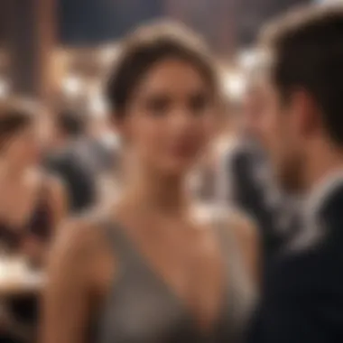 Graceful Networking Elegant woman at a sophisticated social event