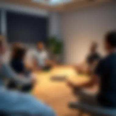 Mindfulness Meditation in Group Therapy Participants engaged in a mindfulness meditation circle
