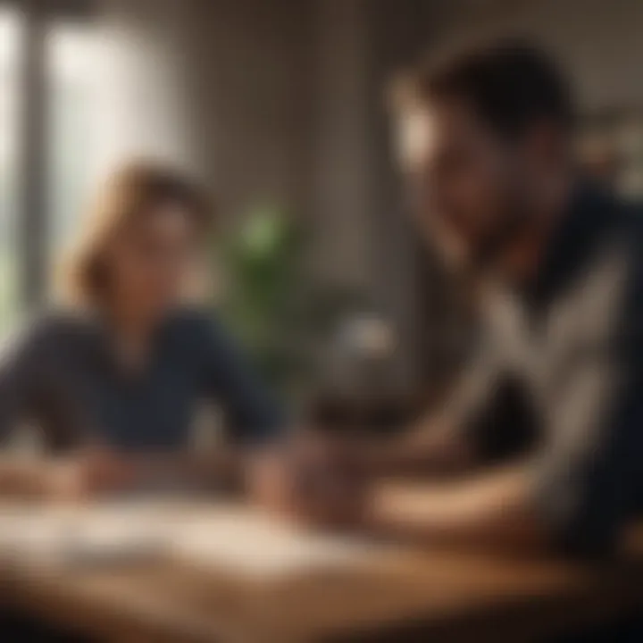 Couple writing notes during a therapy session