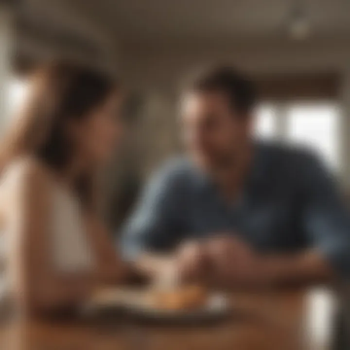 Couple engaging in a meaningful conversation at home