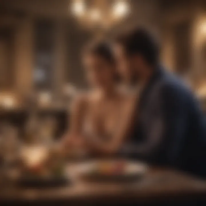 Couple enjoying a romantic dinner together