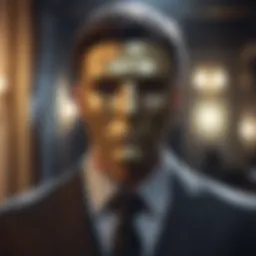 Enigmatic Masked Figure Symbolizing Deception