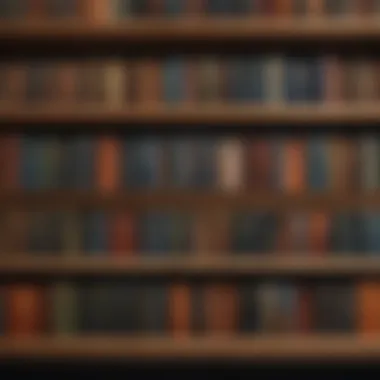 A diverse array of book covers on a wooden shelf