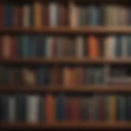 Bookshelf with diverse literature