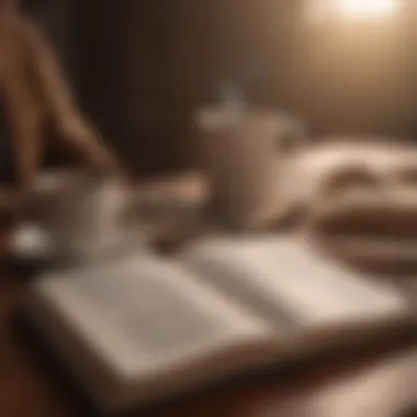 Moments of Contemplation An open book with a cup of coffee