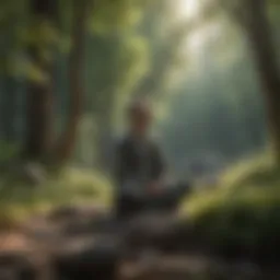 A serene landscape representing mindfulness and tranquility