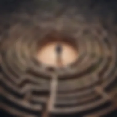 Illustration of a labyrinth representing the journey of self-discovery and growth