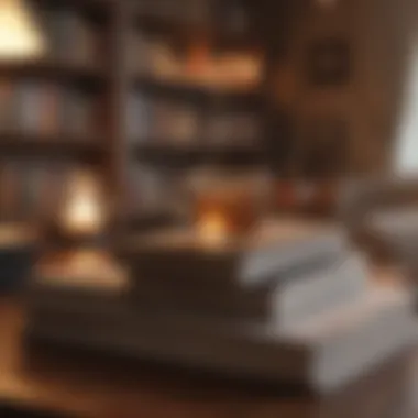 Diverse Literature in a Book Club A cozy book club setting with diverse literature on display