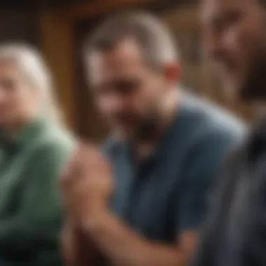 Community Prayer for Strength and Resilience A supportive community engaging in prayer together