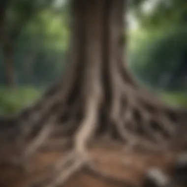 Illustration of a tree with roots symbolizing the foundation of emotional support