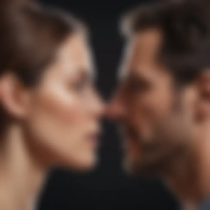 Interconnected Minds Abstract representation of two interconnected minds symbolizing communication in successful marriages