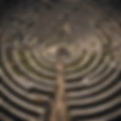 Illustration of a labyrinth symbolizing the journey of personal growth