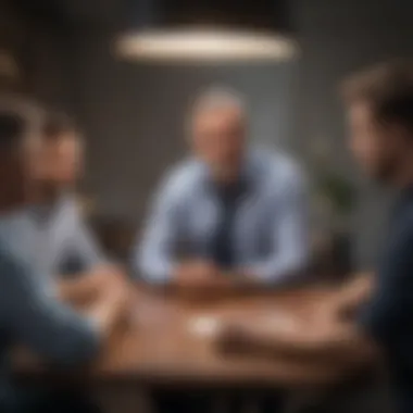 A facilitator guiding a group discussion