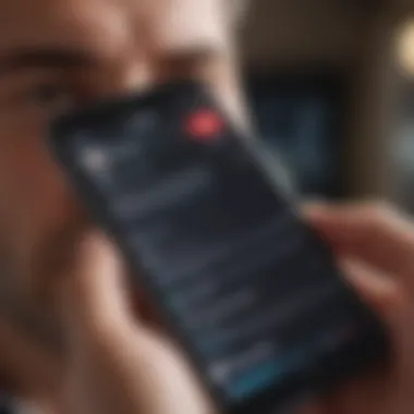 Examining Digital Communication for Signs A close-up of a smartphone displaying text messages