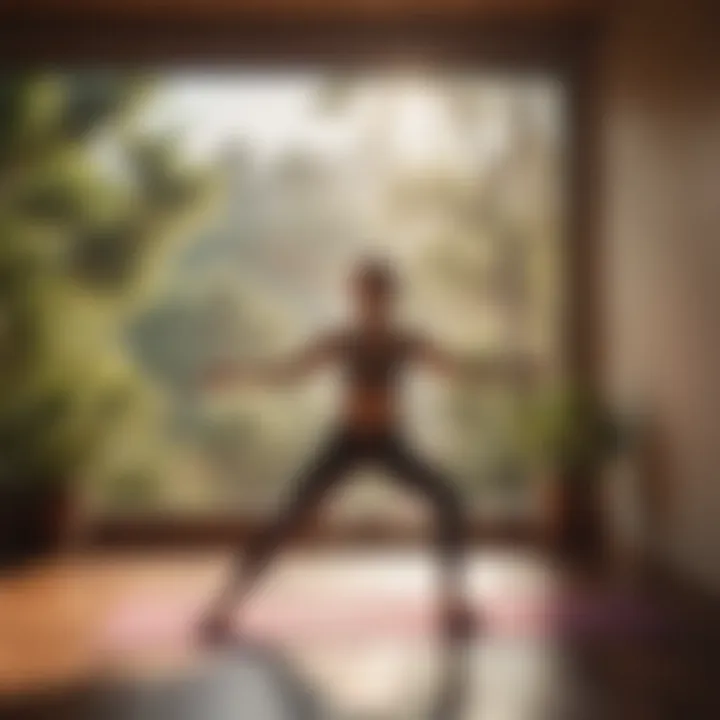 Yoga session on a sunlit terrace at a wellness retreat