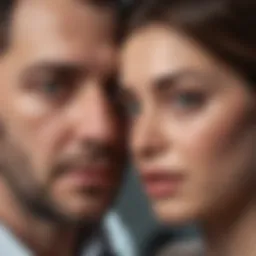Conceptual representation of emotional turmoil in a marriage