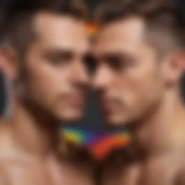 Unity and Strength in LGBTQ+ Symbols Colorful LGBTQ+ symbols symbolizing unity and strength