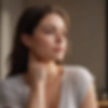 Embracing Self-Care Elegant woman embracing self-care routine