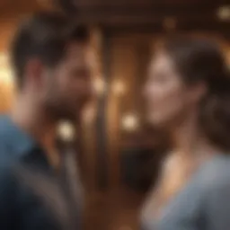 Engaged couple discussing their relationship