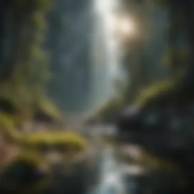 Connecting with Nature A serene outdoor landscape illustrating adventure